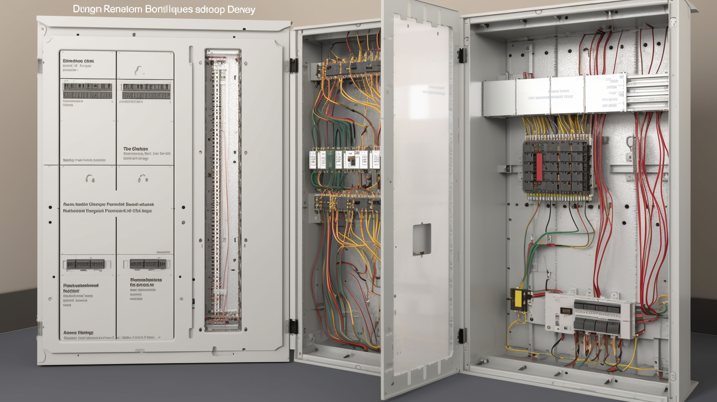 Main service panel showing bonded neutral and ground