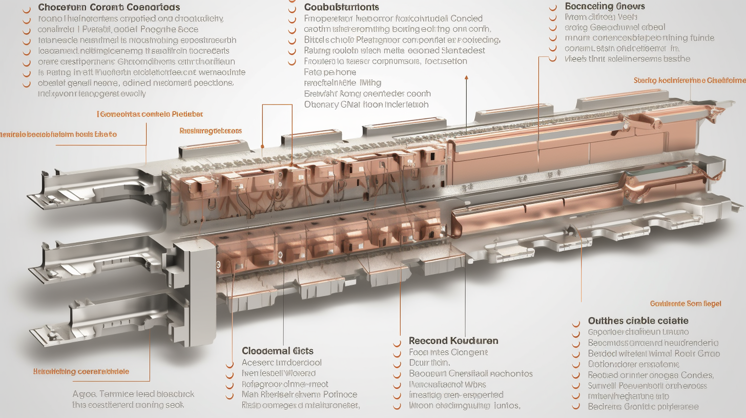 Various busbar installations showing material usage