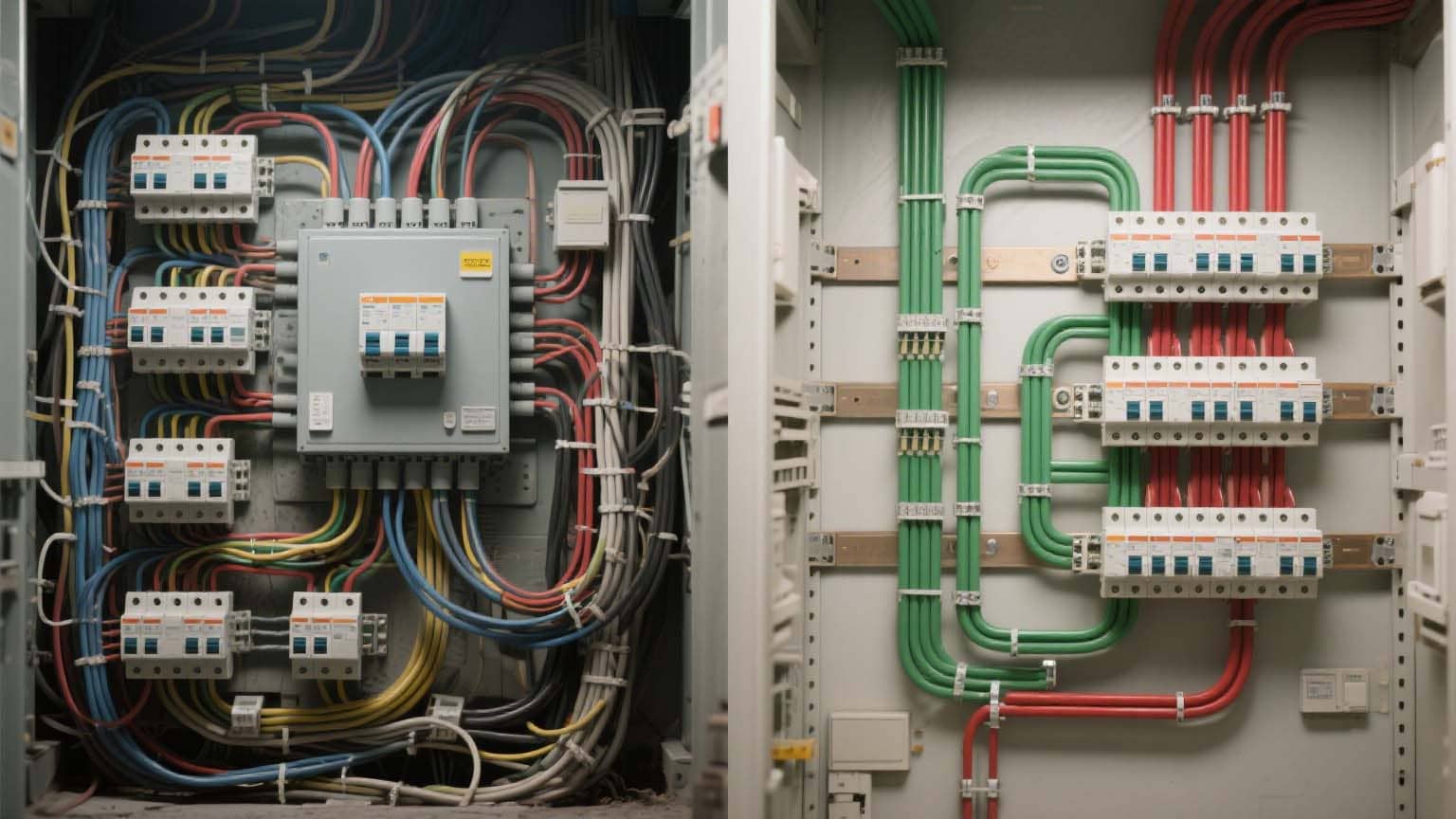 Busbar configuration in residential breaker box