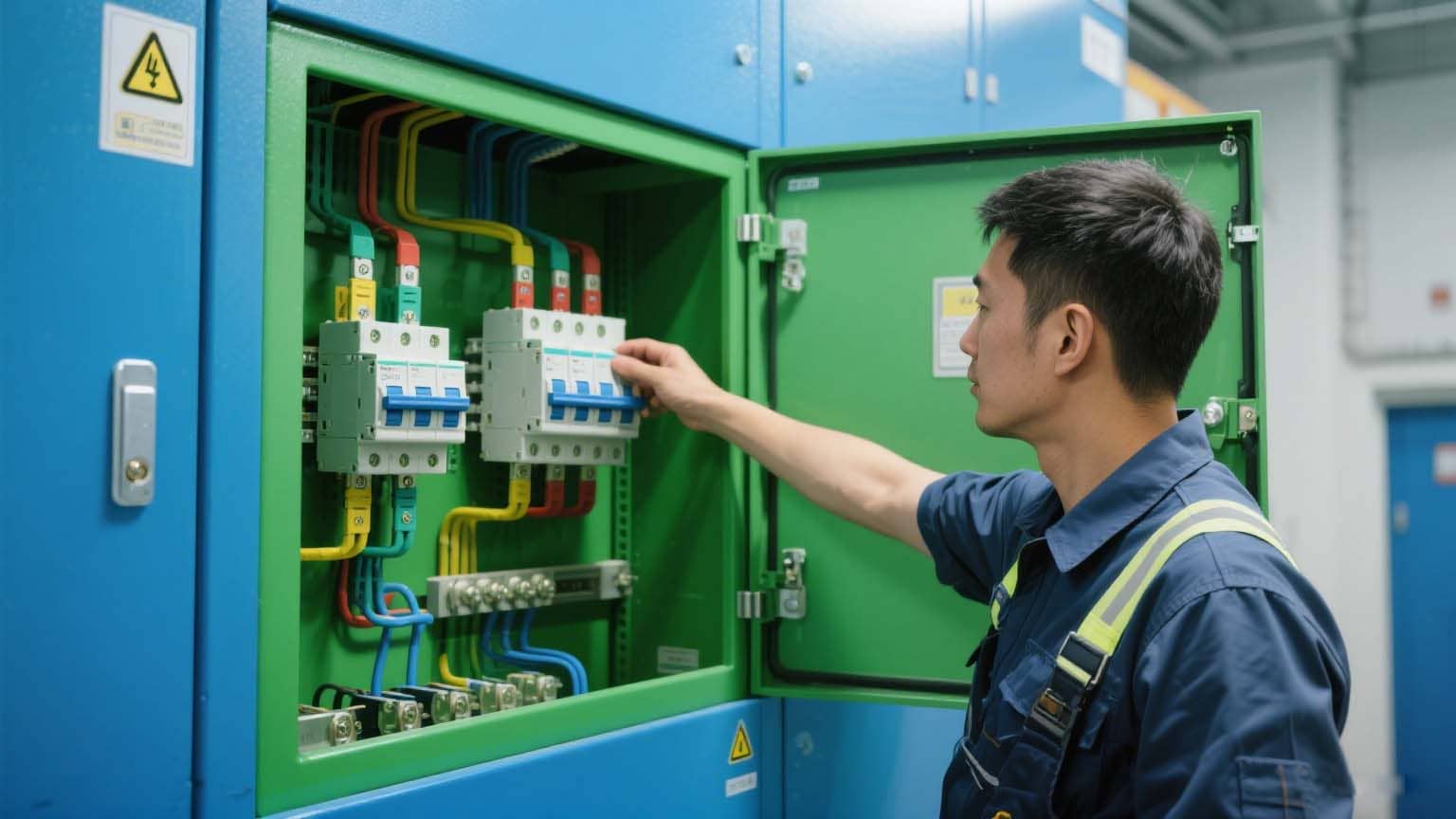 Industrial busbar box with multiple feeder connections