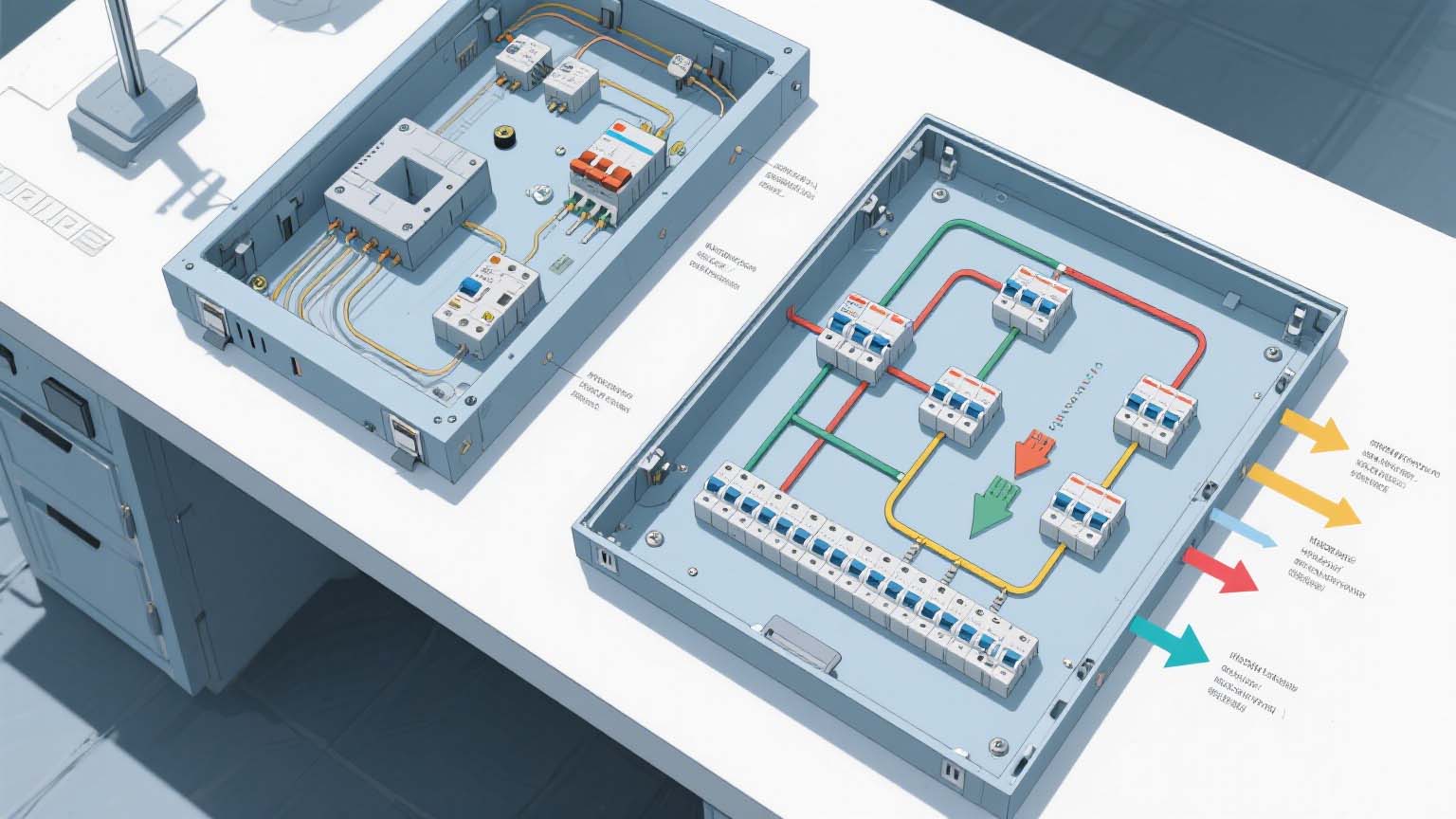 electrical panel vs distribution board comparison