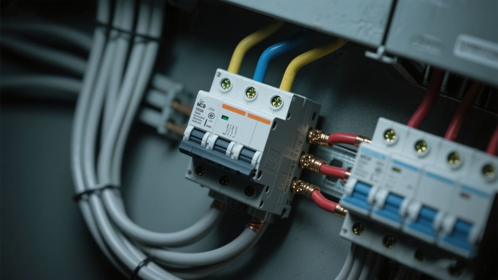 MCB connected to main line in electrical panel