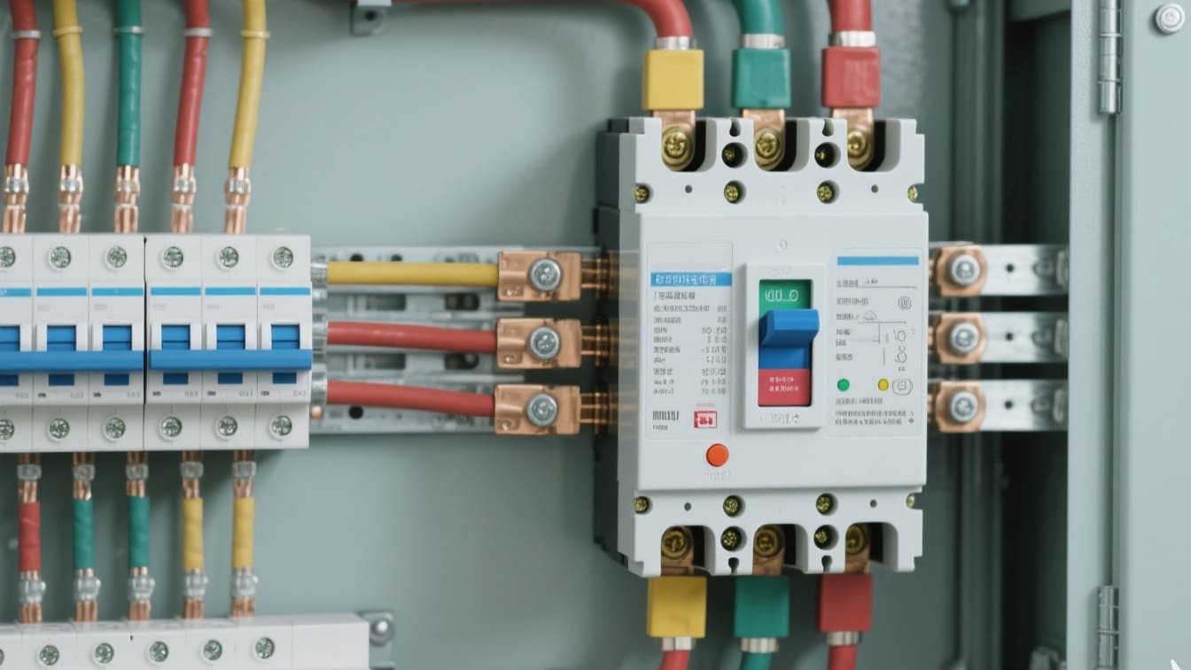 main breaker connection diagram in electrical panel