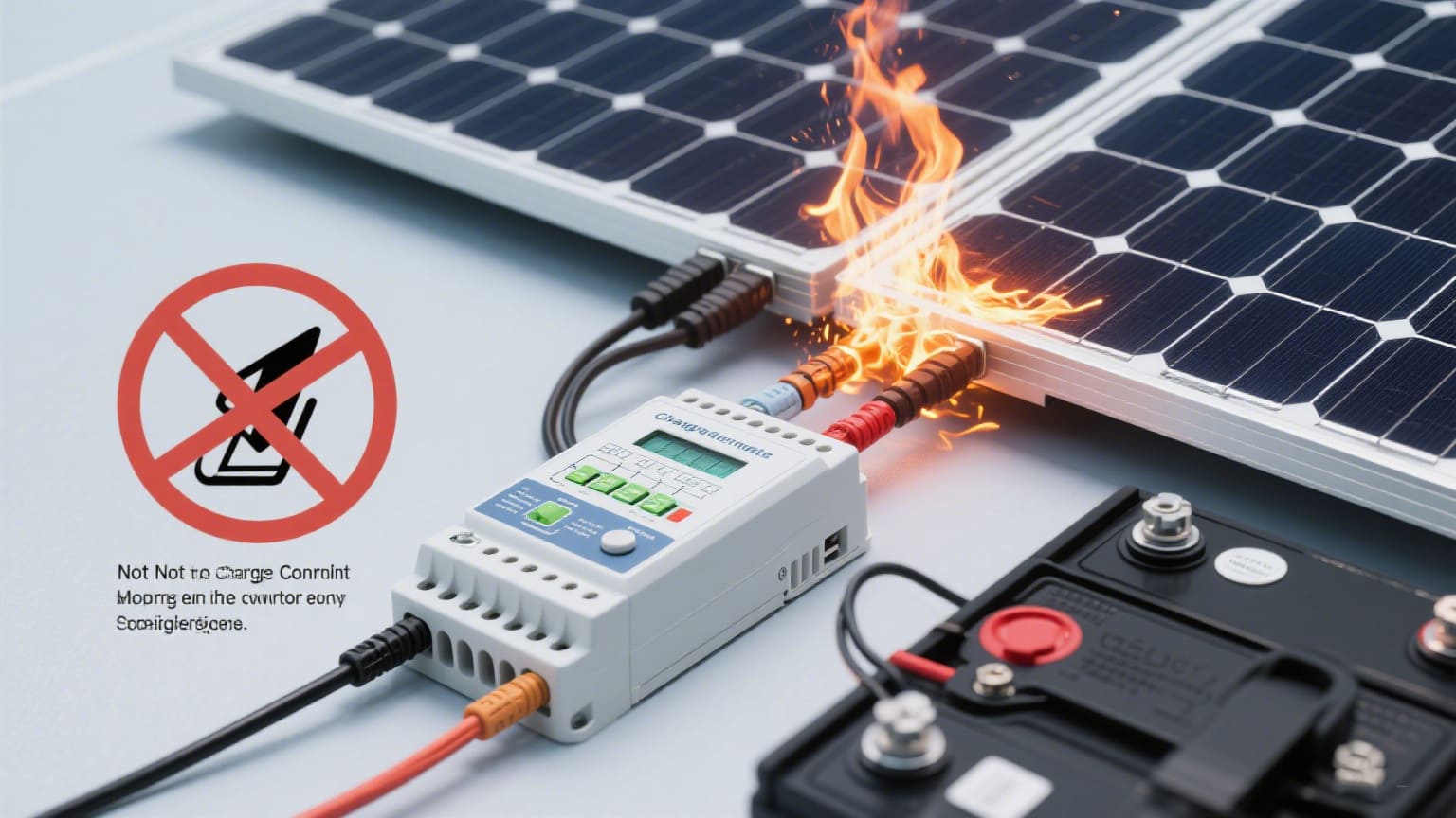 Solar panel to battery connection diagram
