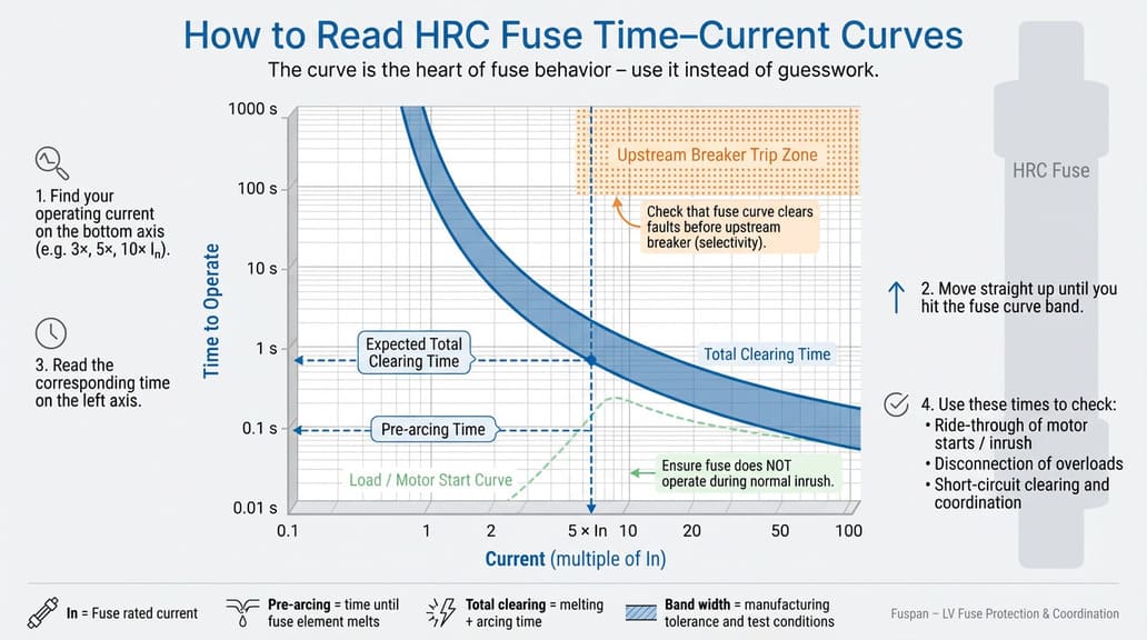HRC fuse time current curve