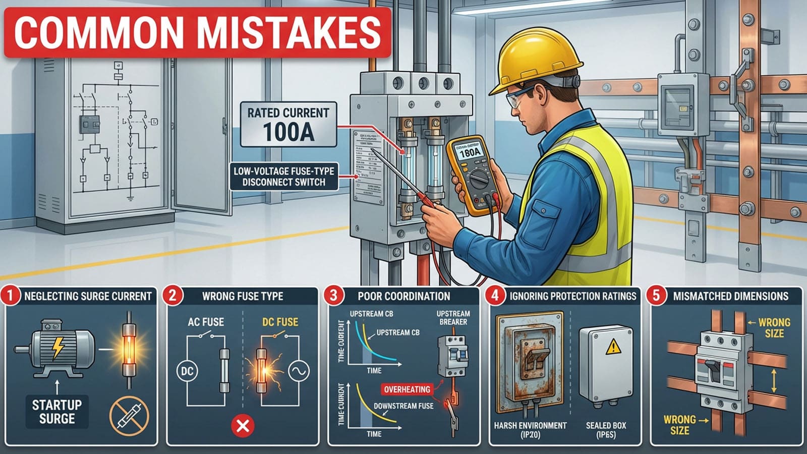 Common mistakes in fuse disconnector selection