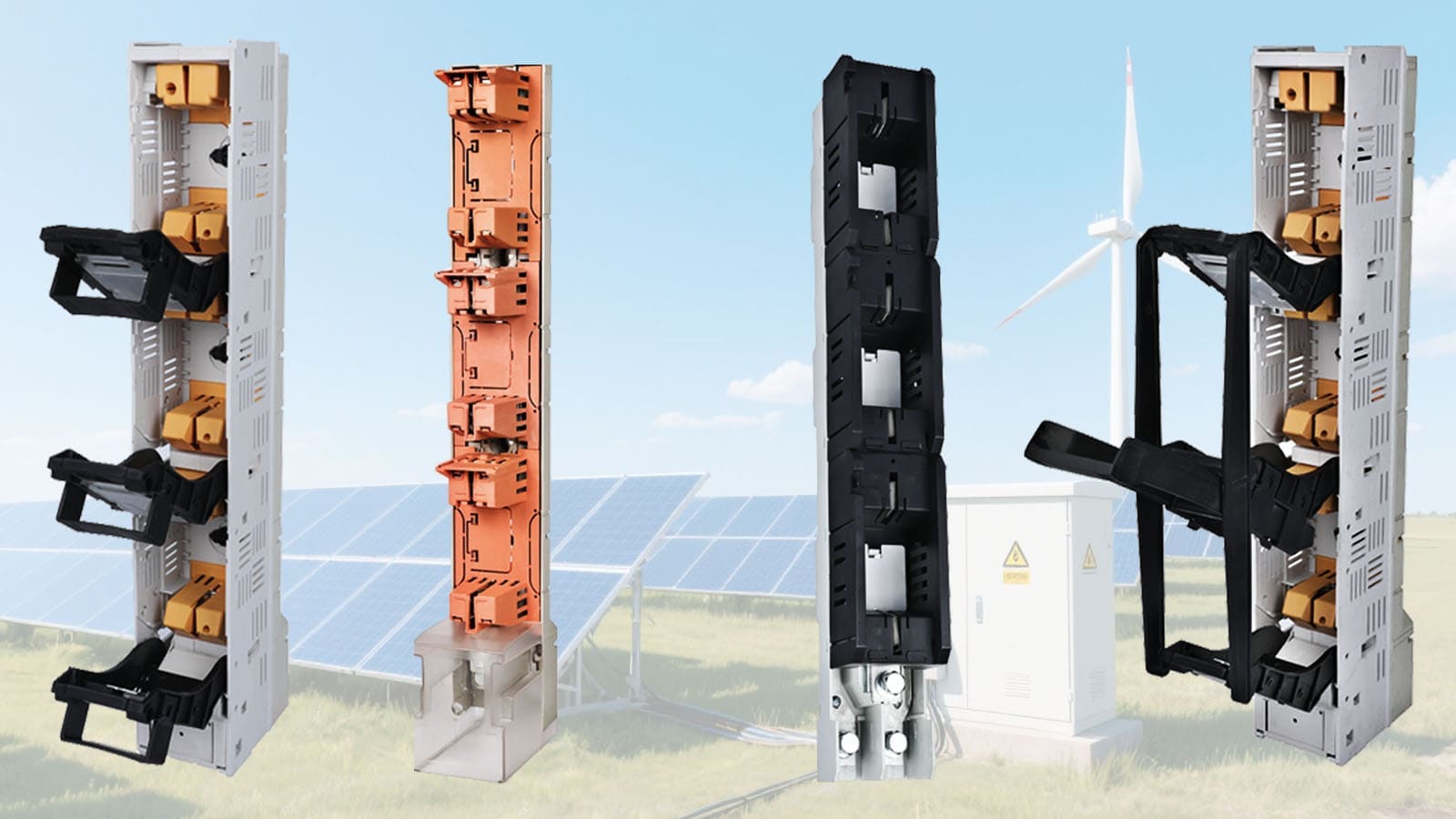 Compact fuse switch disconnector mounted in control panel