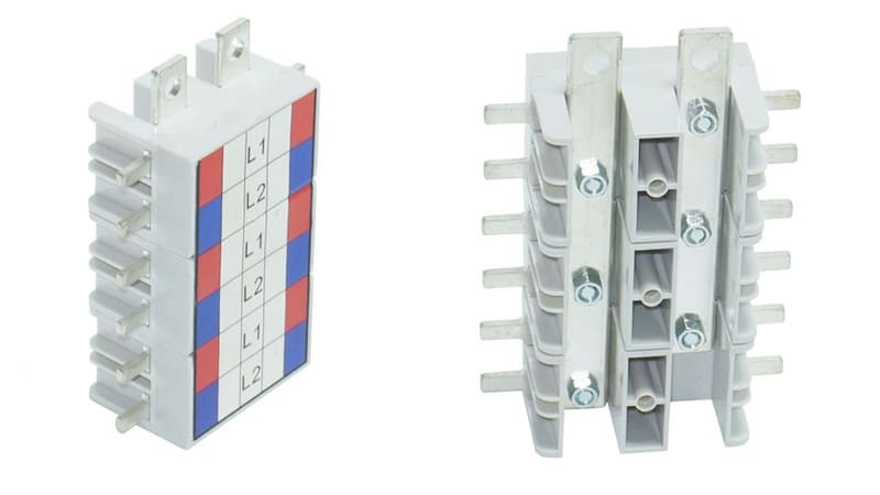 2P MCB pan assembly busbar