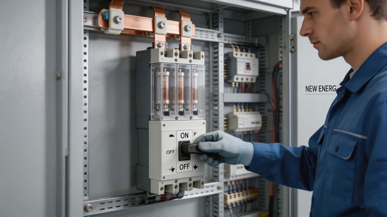 fuse switch disconnector in electrical panel