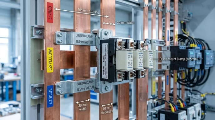 fuse rail mounted on busbar system