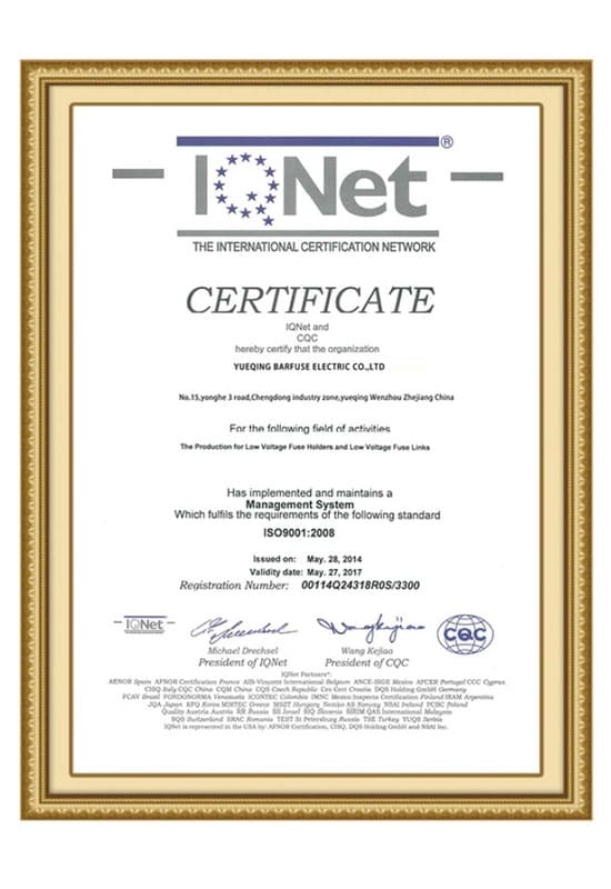 ISO 9001 Certification Document